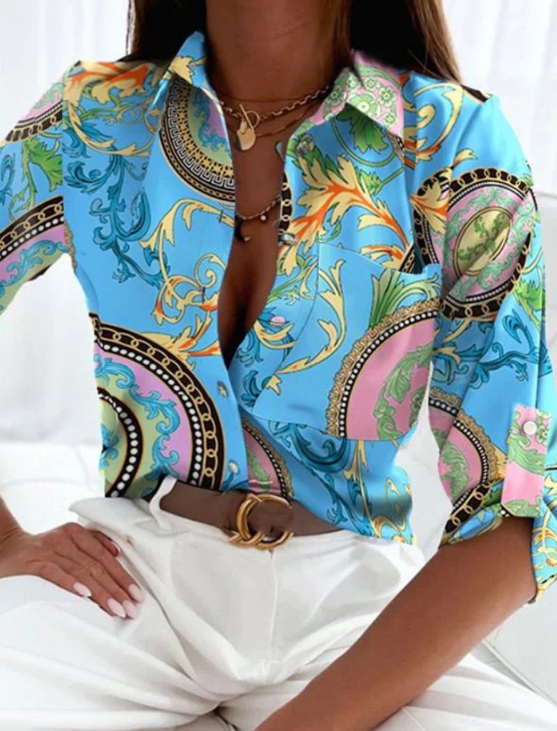 Lune London | Women's Summer Blouse with Fold-Down Collar