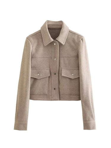 Amarae | Jacket - Short cut - Tailored fit - Button closure - Utility chest pockets
