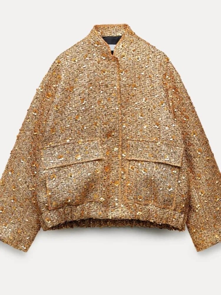 Amarae | Sequin bomber jacket