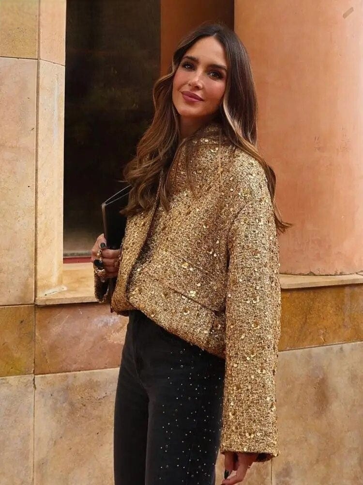 Amarae | Sequin bomber jacket