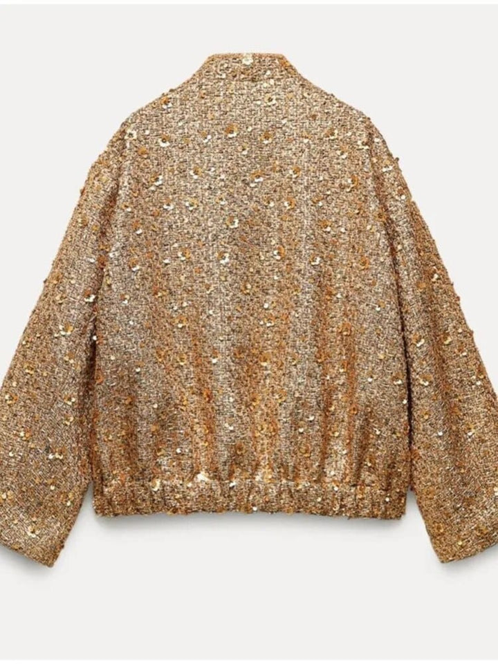 Amarae | Sequin bomber jacket