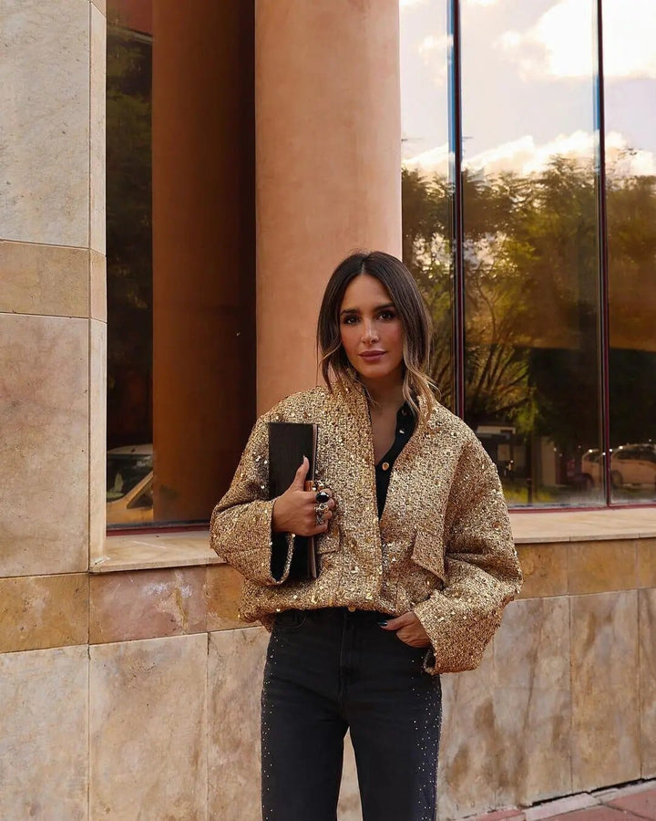 Amarae | Sequin bomber jacket