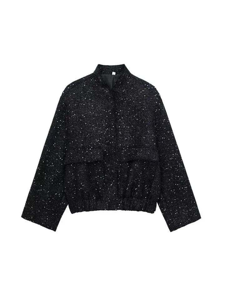 Amarae | Sequin bomber jacket