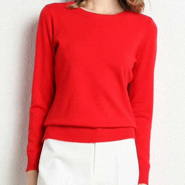 Amarae | Sweatshirt - Soft wool blend - round neck - long sleeves - comfortable fit