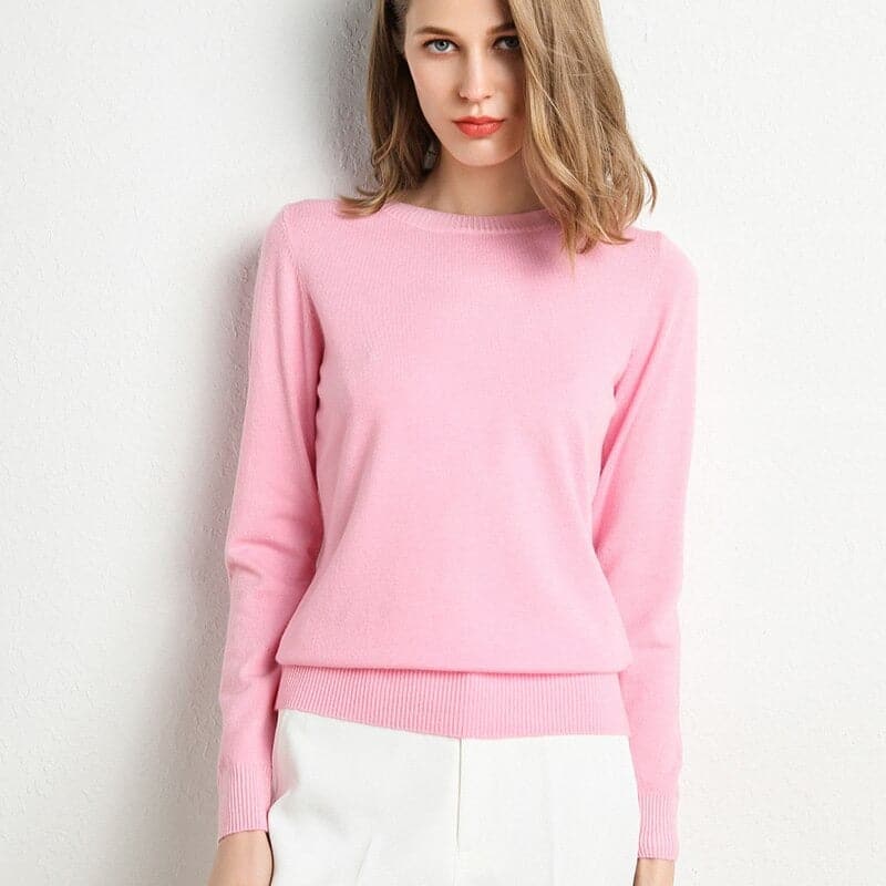 Amarae | Sweatshirt - Soft wool blend - round neck - long sleeves - comfortable fit