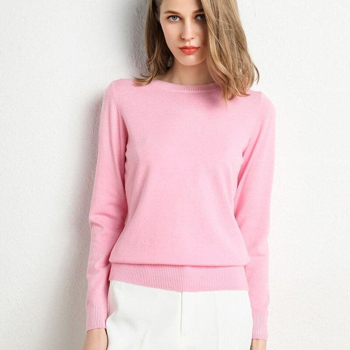 Amarae | Sweatshirt - Soft wool blend - round neck - long sleeves - comfortable fit