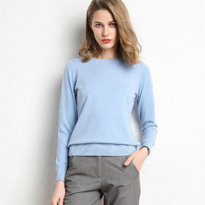 Amarae | Sweatshirt - Soft wool blend - round neck - long sleeves - comfortable fit
