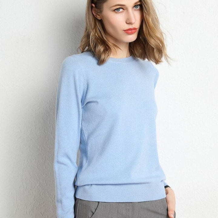 Amarae | Sweatshirt - Soft wool blend - round neck - long sleeves - comfortable fit