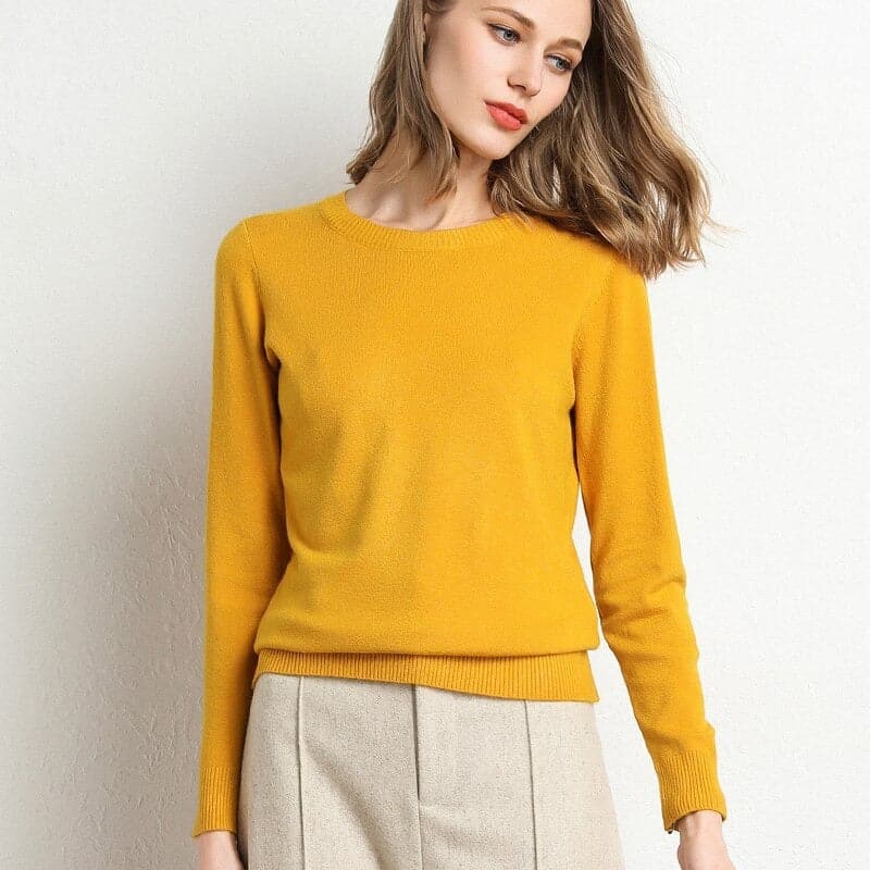 Amarae | Sweatshirt - Soft wool blend - round neck - long sleeves - comfortable fit