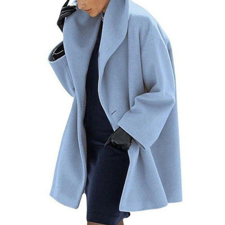 Lune London | Coat - Elegant wool coat with wide collar for ladies