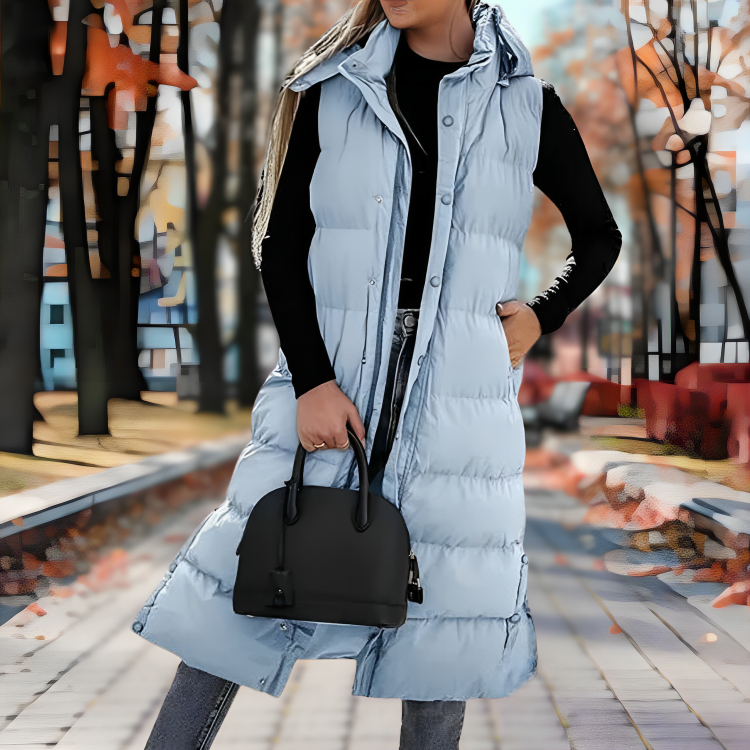 Lune London | Stylish Sleeveless Hoodie Long
