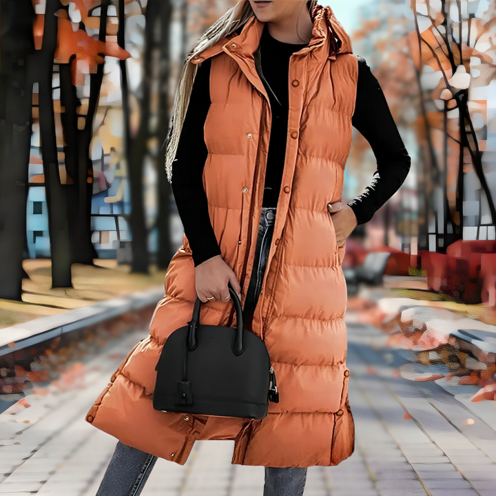 Lune London | Stylish Sleeveless Hoodie Long