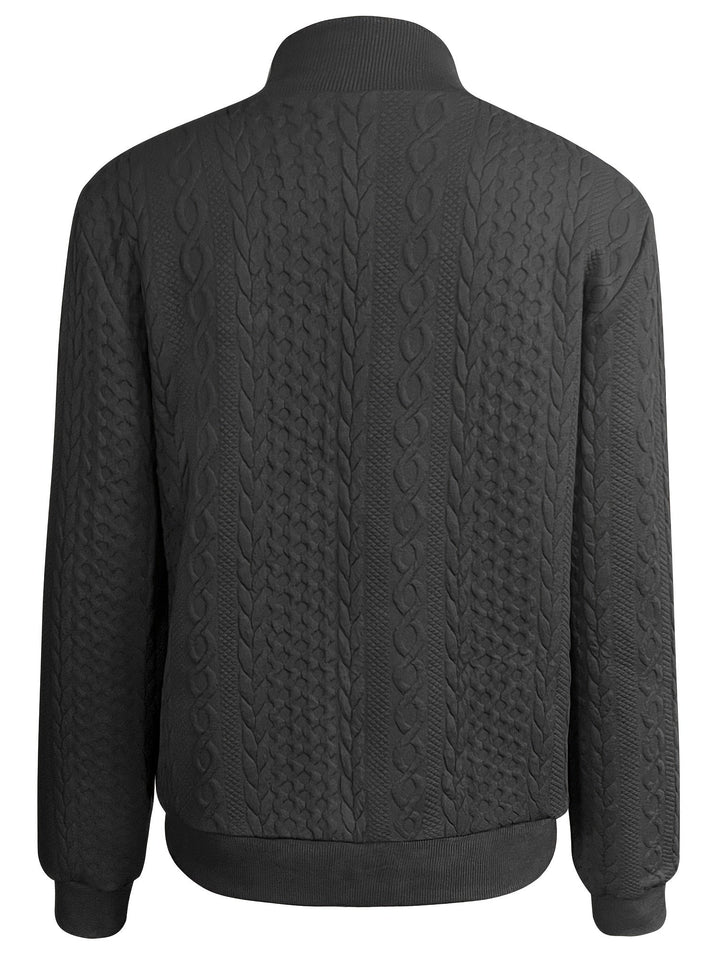 Amarae | Casual bomber jacket with texture and zipper