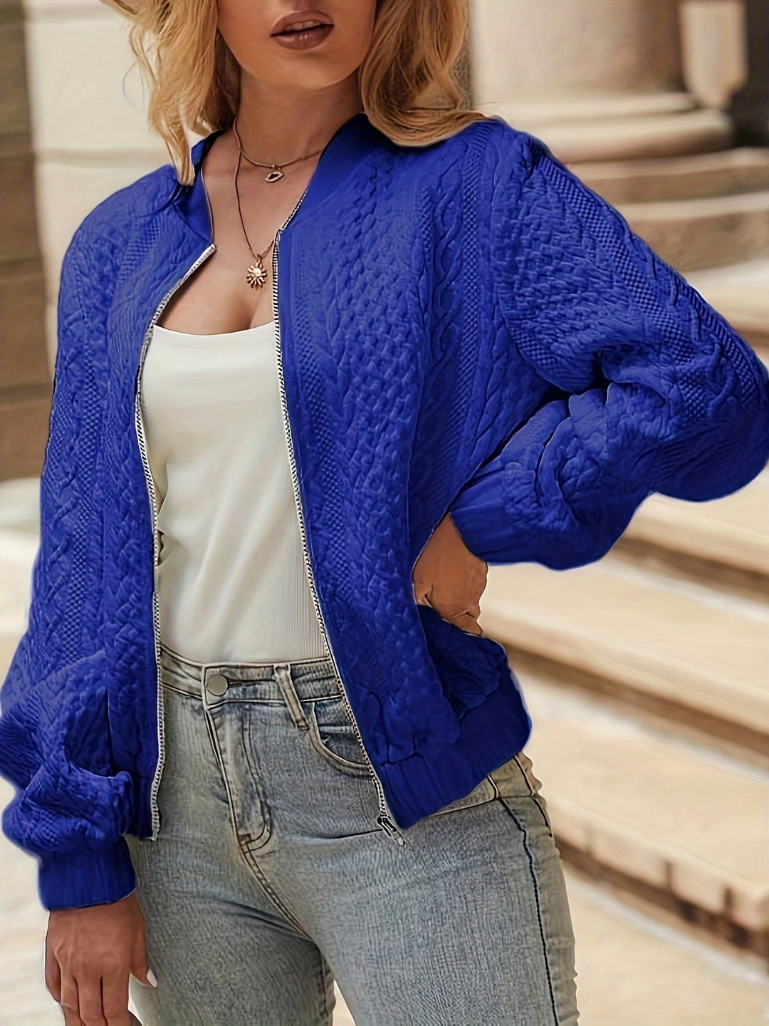 Lune London | Textured Bomber Jacket