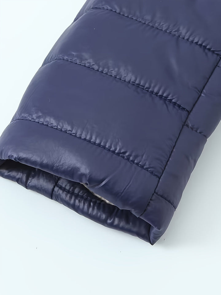 Amarae | Warm Puffy Jacket with Zipper and Faux Fur Lining