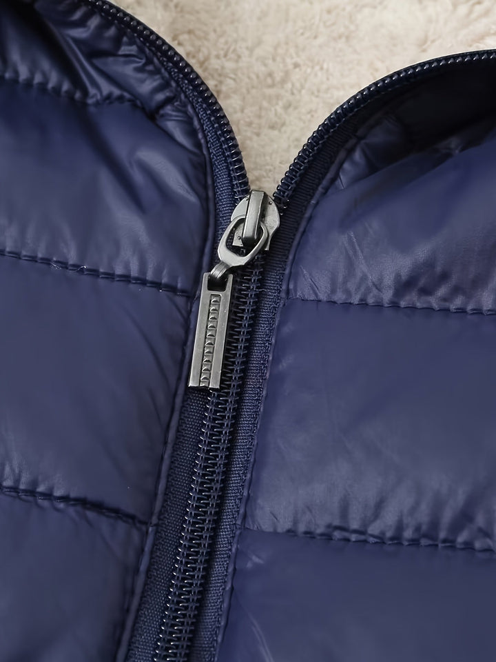 Amarae | Warm Puffy Jacket with Zipper and Faux Fur Lining