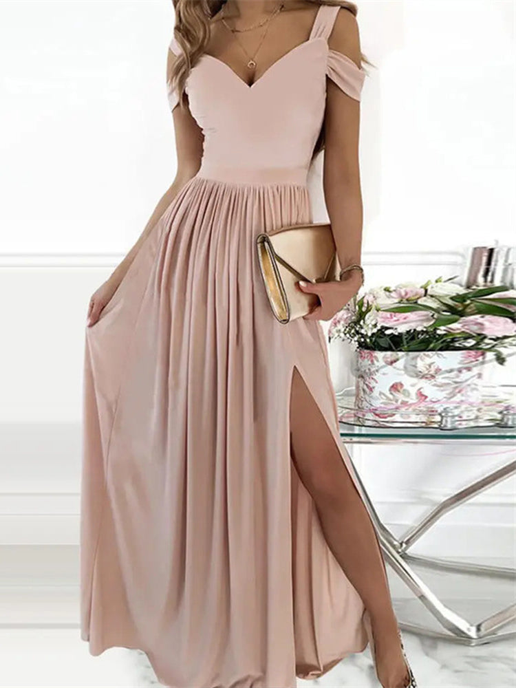 Lune London | Elegant Off-Shoulder Office Ladies Long Dress