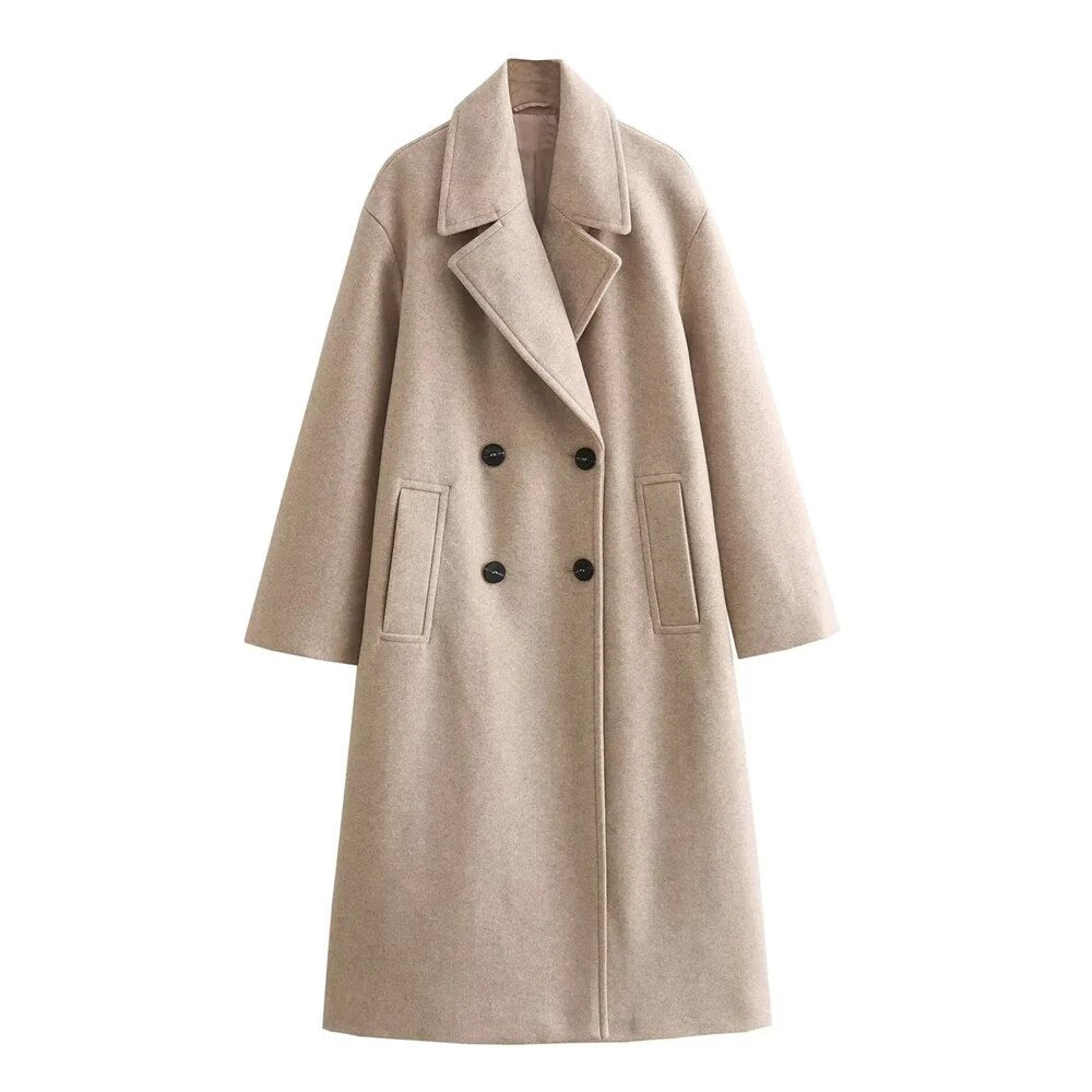 Lune London | Elegant long coat for women - Elegant design - Warm winter coat