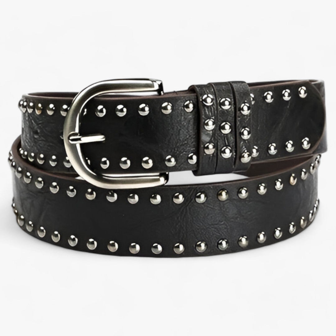 Amarae | Western Belt Made Of Suede with Rivets