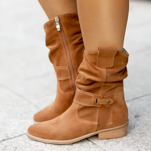 Women's Faux Suede Boots with Plush & Comfort Amarae