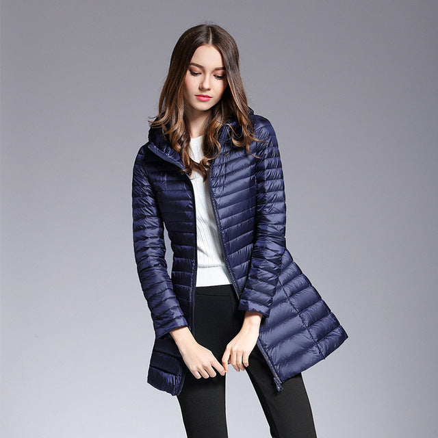 Lune London | Long Down Jacket with Hood Practical Lightness