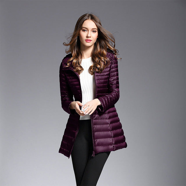 Lune London | Long Down Jacket with Hood Practical Lightness