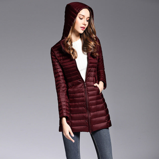Lune London | Long Down Jacket with Hood Practical Lightness