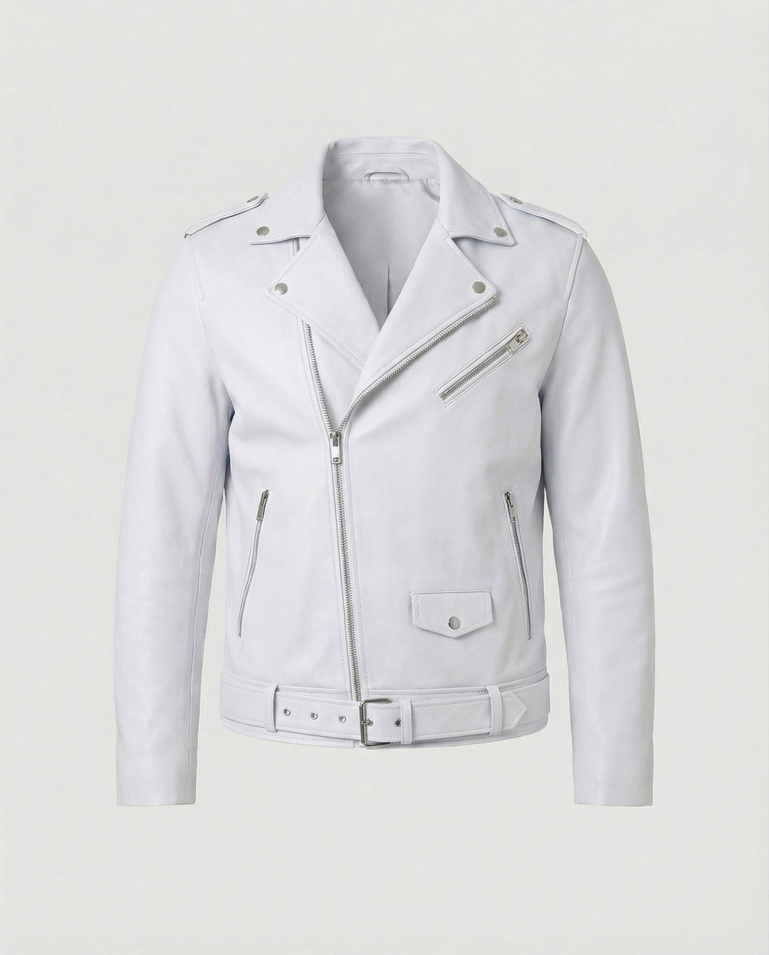 Men's Biker Jacket Faux Leather Fitted