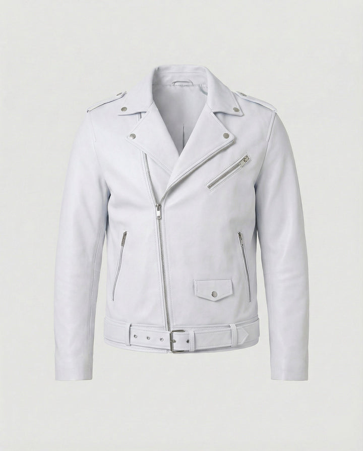 Men's Biker Jacket Faux Leather Fitted