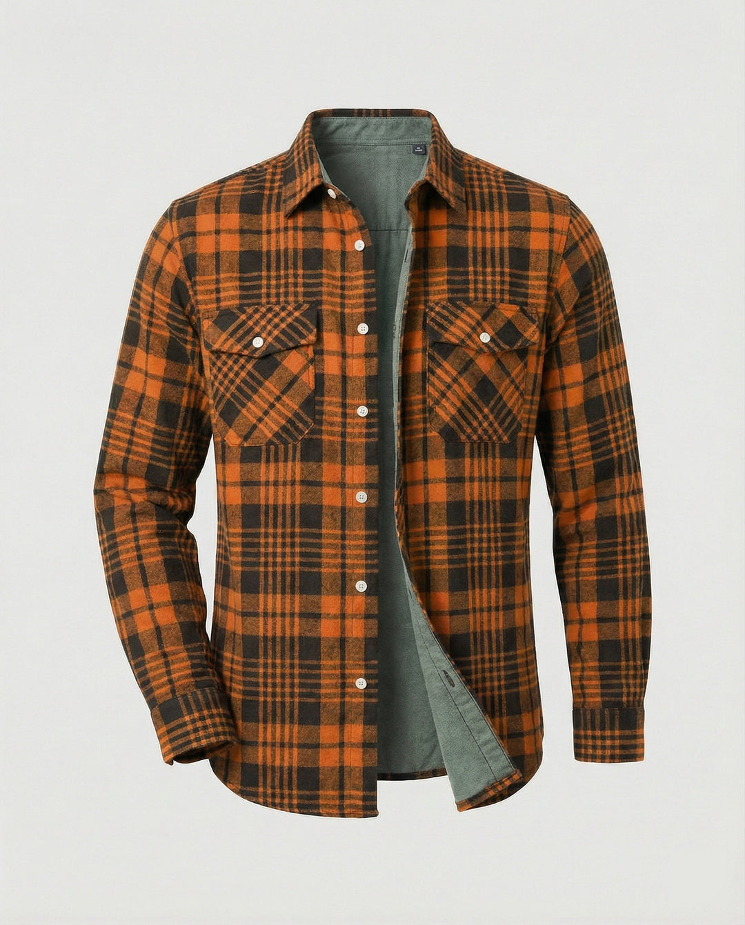 Men's Flannel Shirt Checked Casual