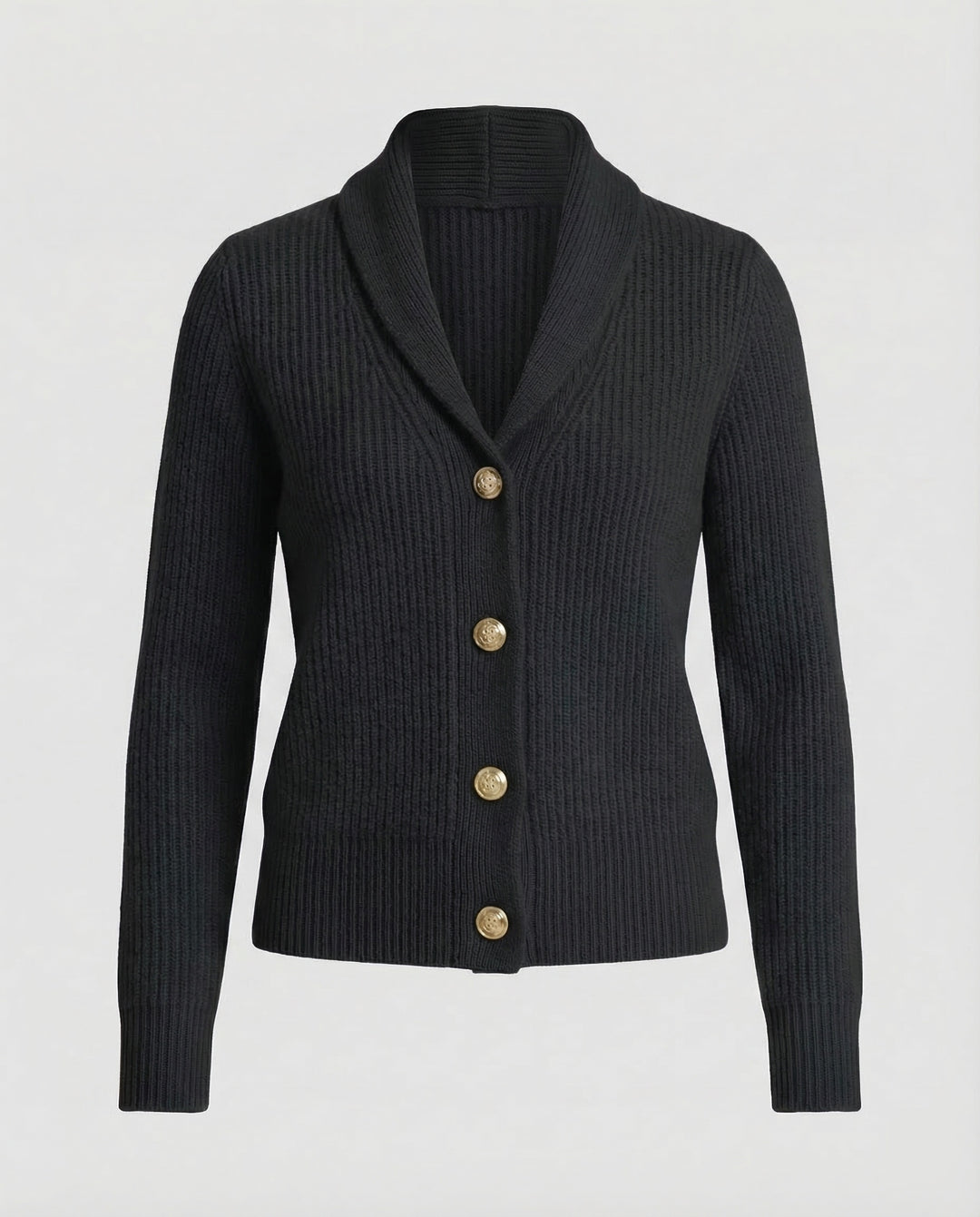 Women’s Knit Cardigan with Lapel Collar