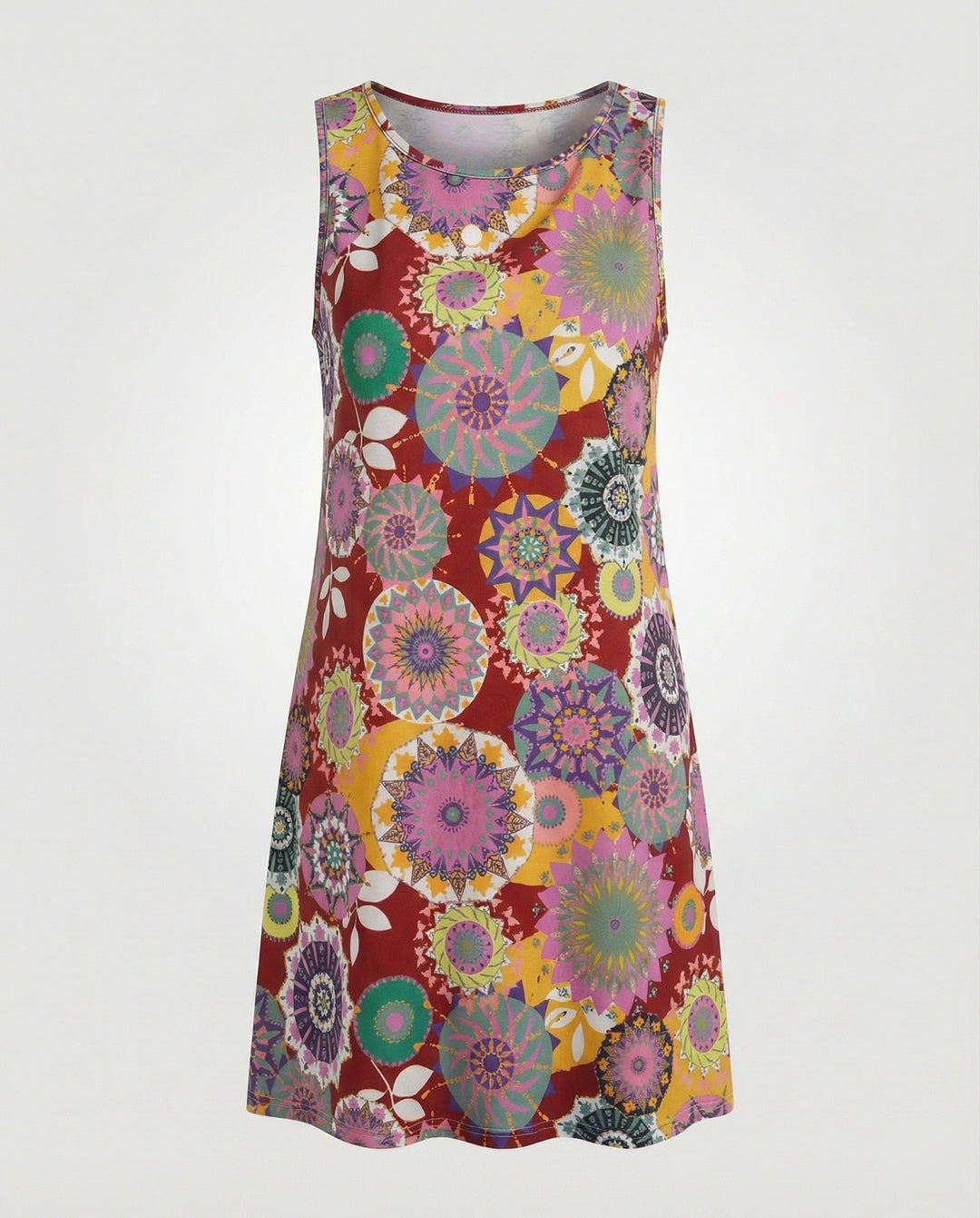 Women’s Sleeveless Casual Dress with Artistic Print & Lightweight Fabric | Lune London