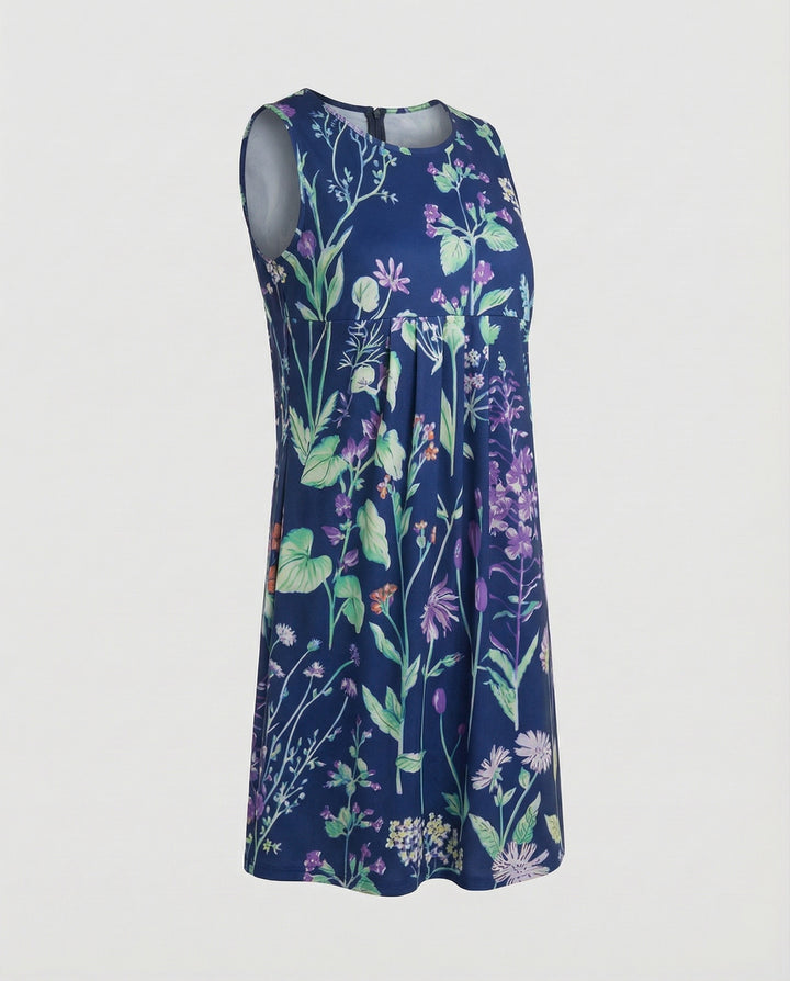 Women’s Sleeveless Casual Dress with Artistic Print & Lightweight Fabric | Lune London