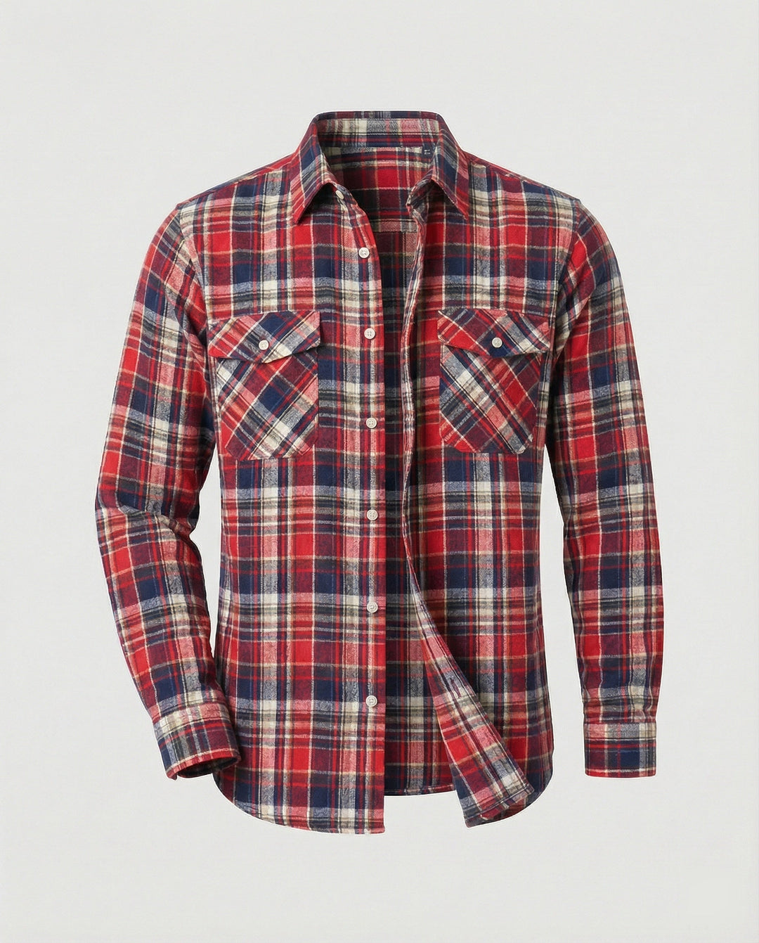 Men's Flannel Shirt Checked Casual