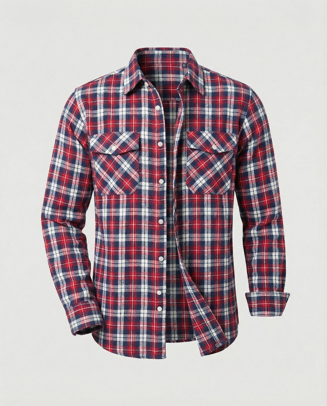 Men's Flannel Shirt Checked Casual