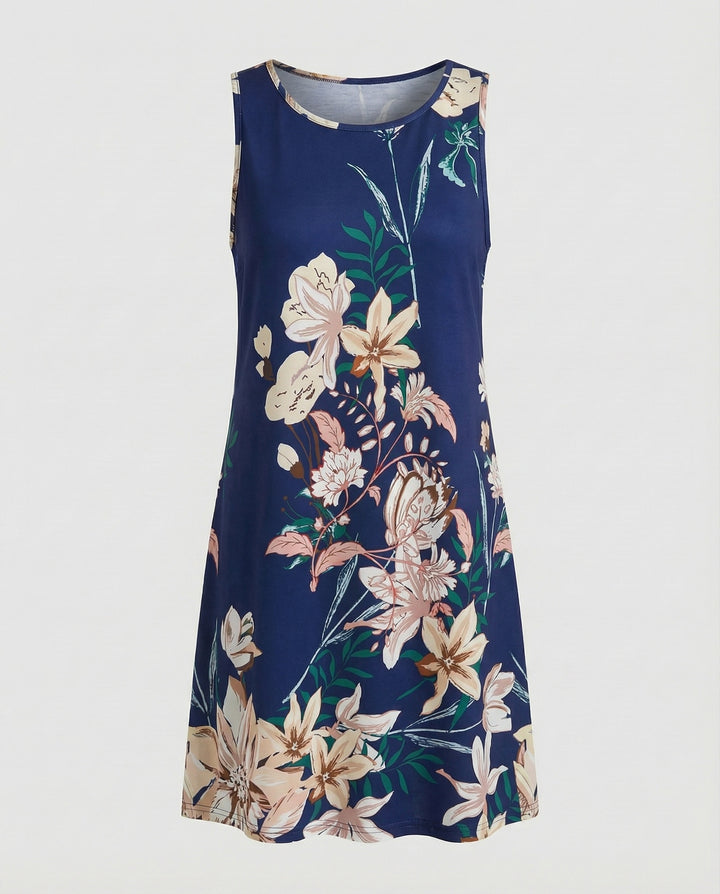 Women’s Sleeveless Casual Dress with Artistic Print & Lightweight Fabric | Lune London