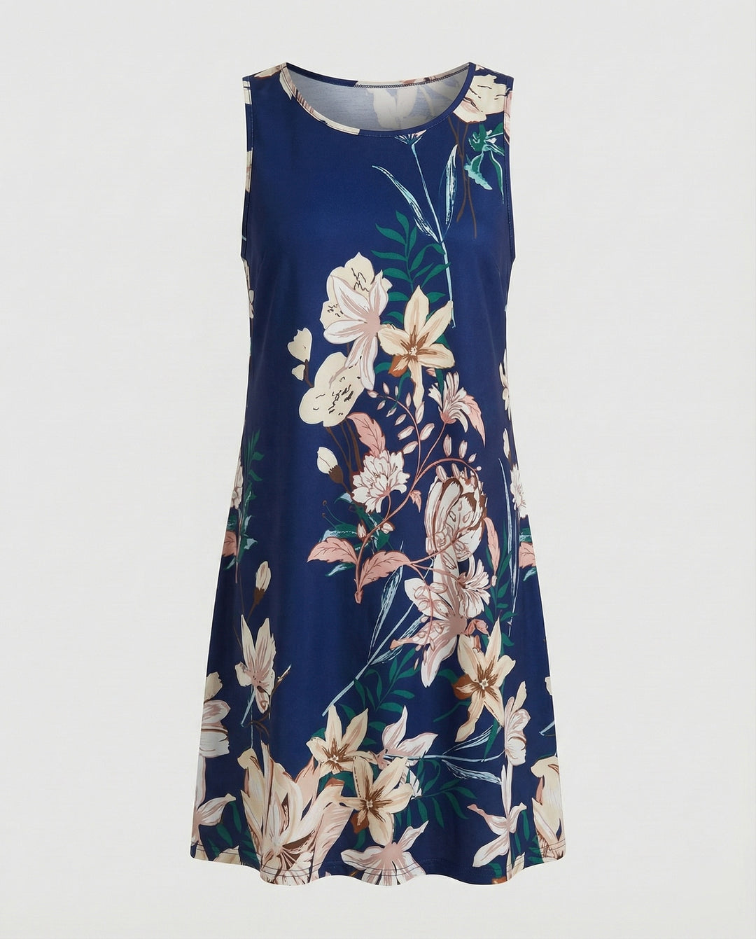 Women’s Sleeveless Casual Dress with Artistic Print & Lightweight Fabric | Lune London
