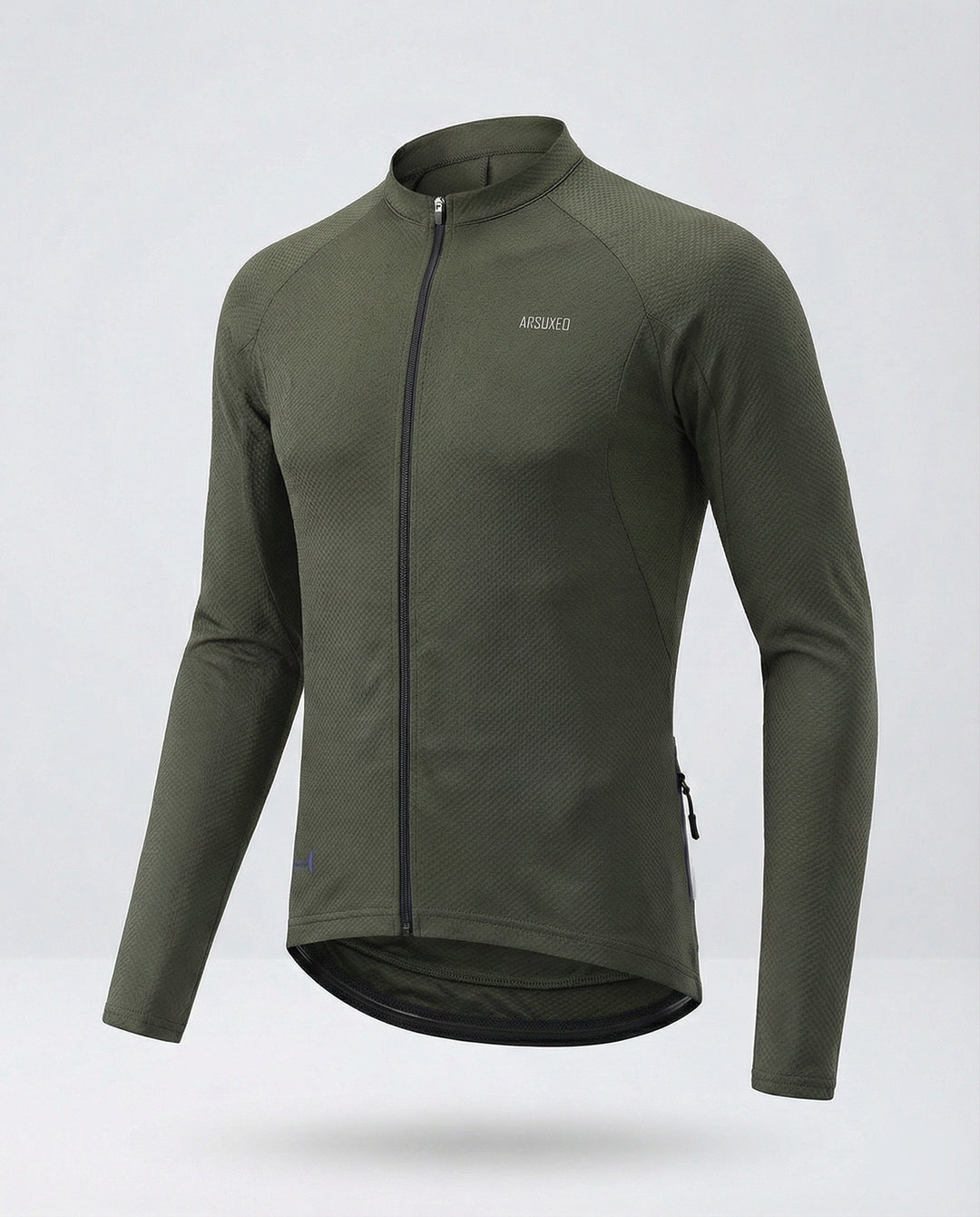 Long Sleeve Cycling Jersey with Back Pockets Men
