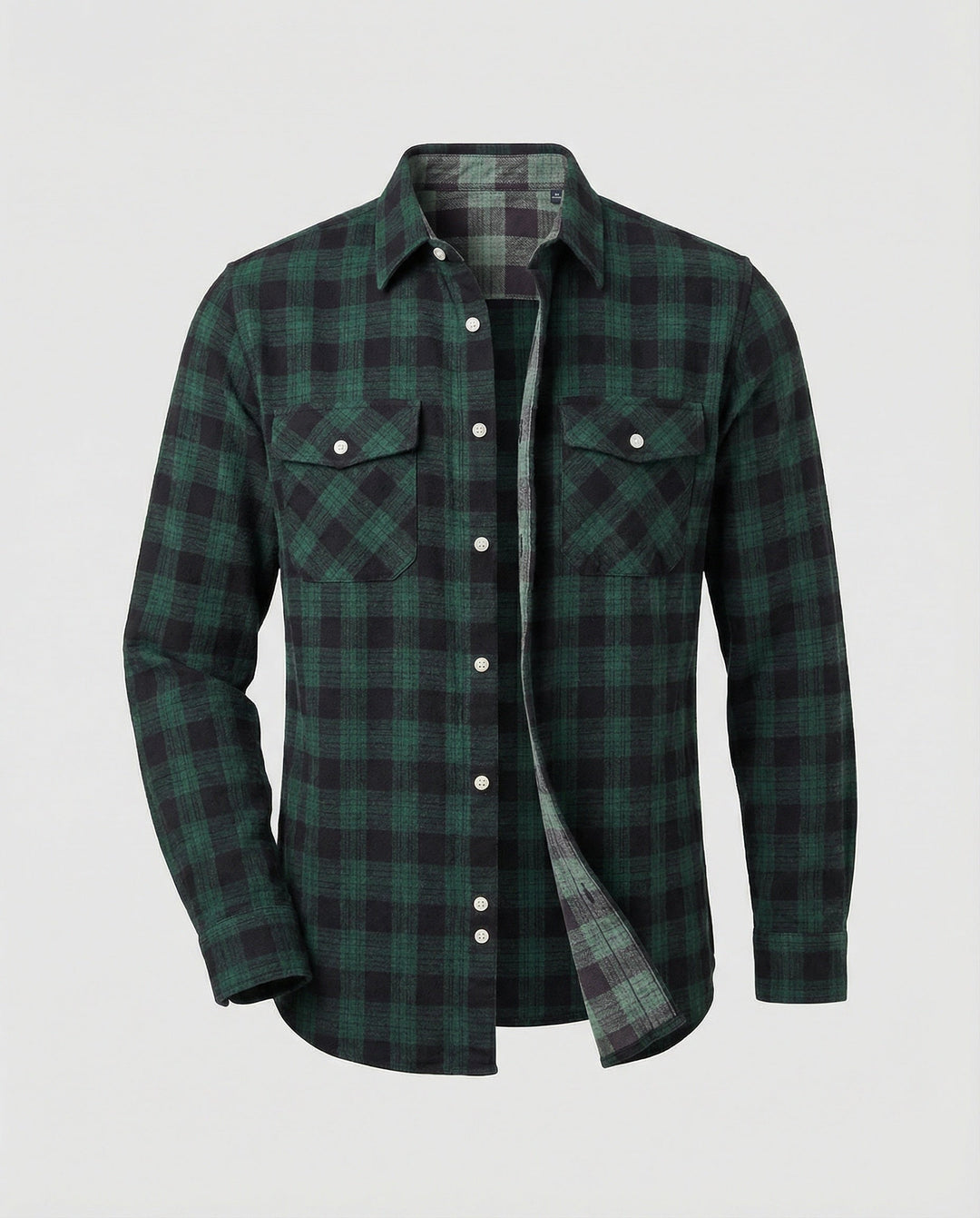 Men's Flannel Shirt Checked Casual
