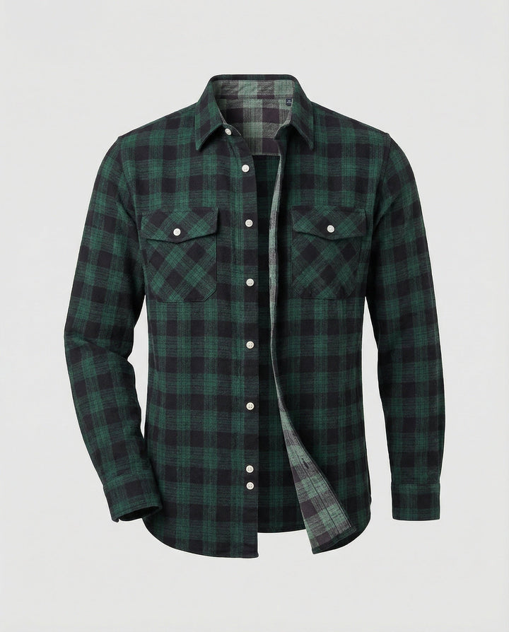 Men's Flannel Shirt Checked Casual