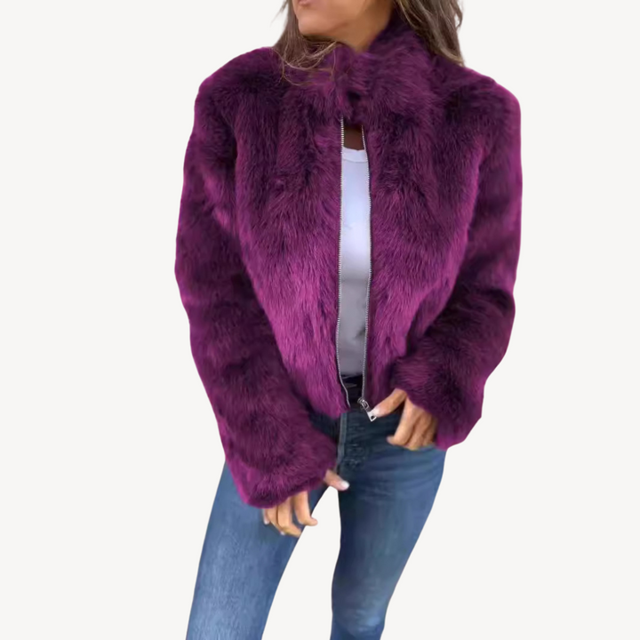 Lune London | Women's Faux Fur Zip-Up Jacket