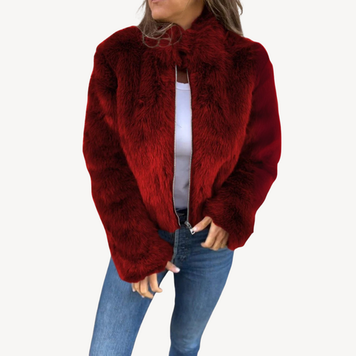 Amarae | Women's Faux Fur Zip-Up Jacket