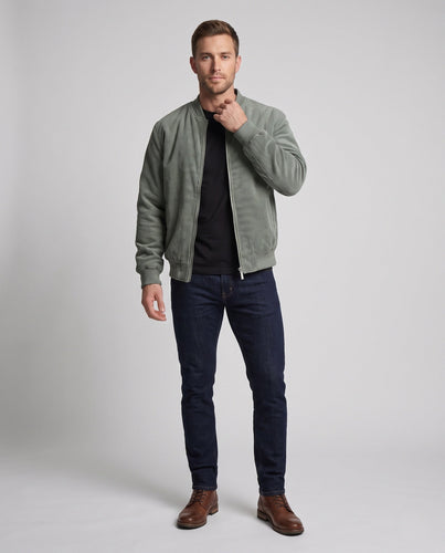 Men's corduroy blouson with quilted thermo lining and ribbed cuffs Amarae