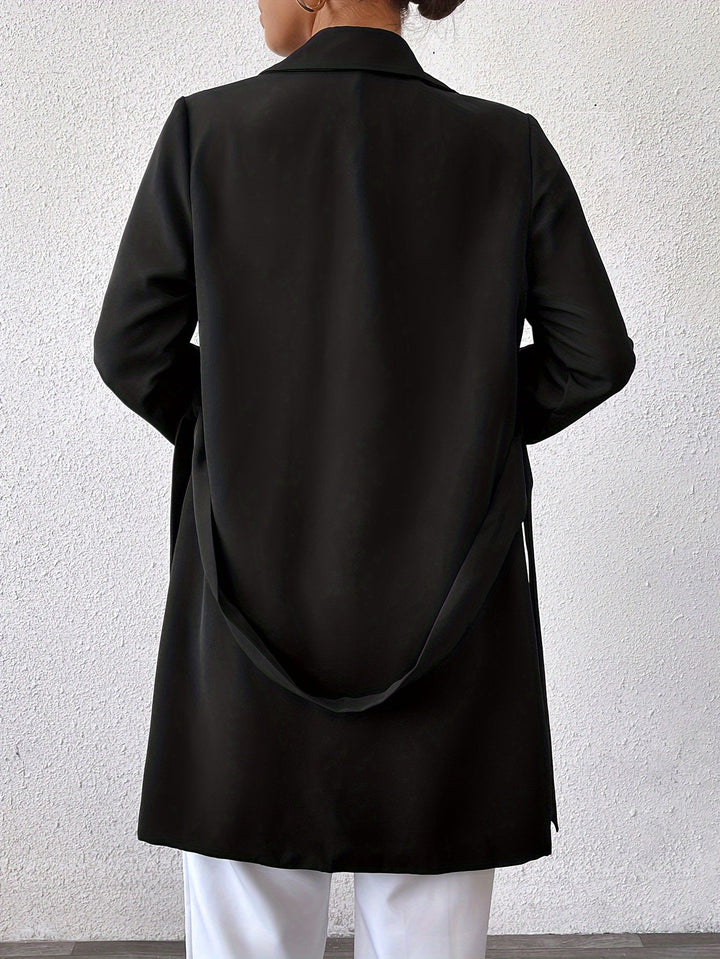 Lune London | Reversible long jacket with tie belt
