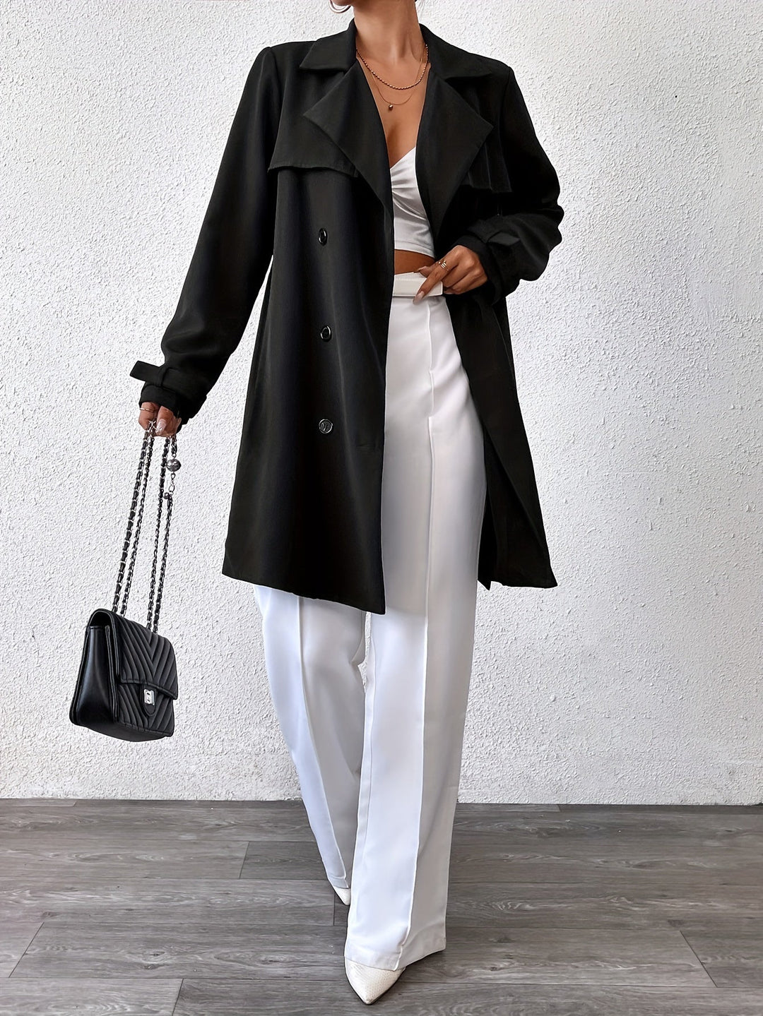 Lune London | Reversible long jacket with tie belt