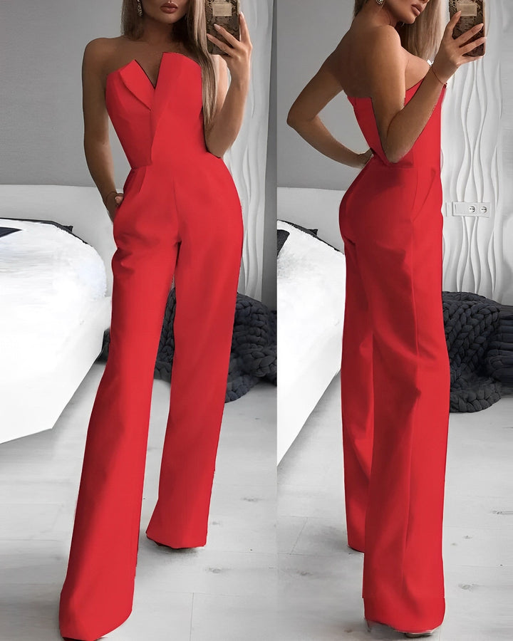 Lune London | Sleeveless Jumpsuit with V-Neck