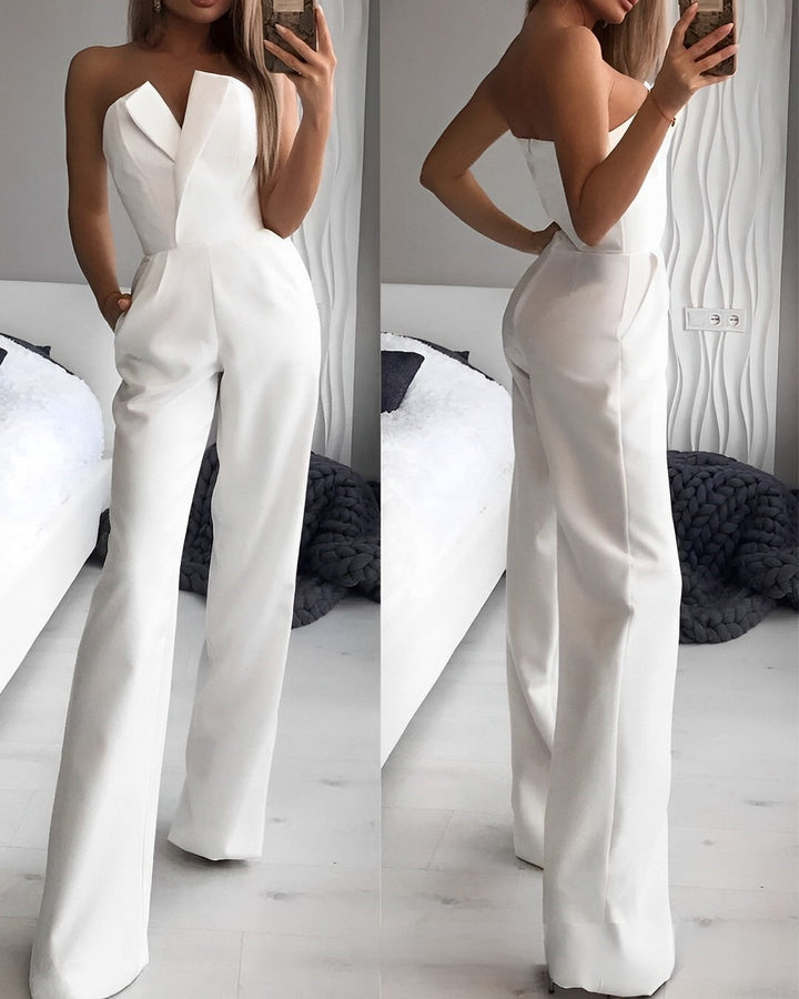 Lune London | Sleeveless Jumpsuit with V-Neck