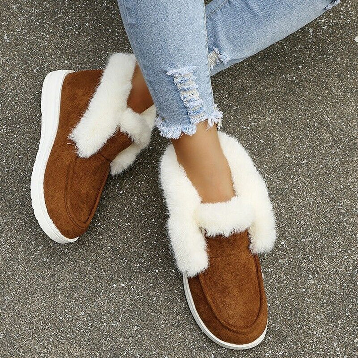 Lune London | Winter loafers - Slip-on suede loafers with fur lining