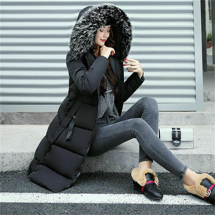 Lune London | Long coat with fur collar