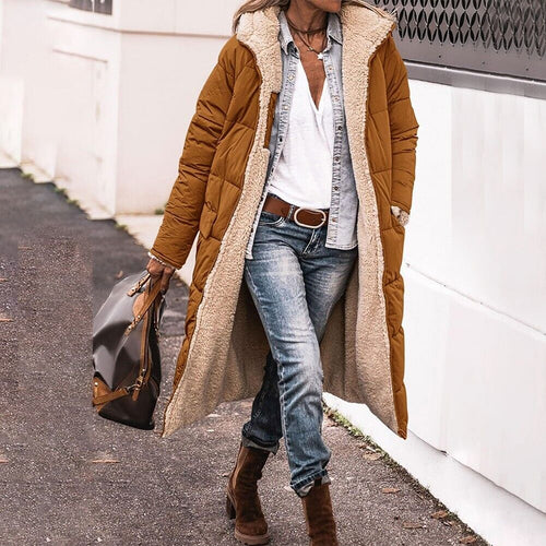 Amarae - Long reversible down jacket (with hood)